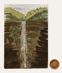Cmdr Alfred Causton RN, Govetts Leap, Blue Mountains, Australia – 1873 painting