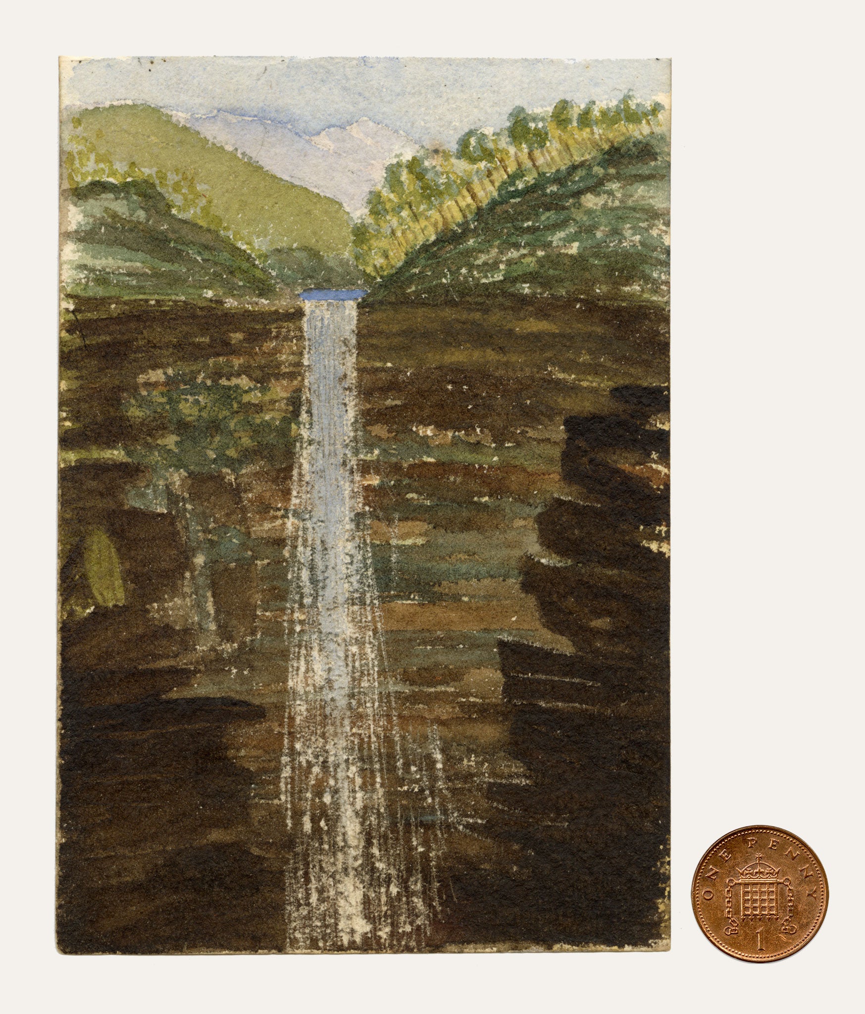 Cmdr Alfred Causton RN, Govetts Leap, Blue Mountains, Australia – 1873 painting