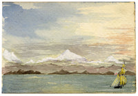 Cmdr Alfred M. Causton RN, Remutaka Range, New Zealand–1873 watercolour painting
