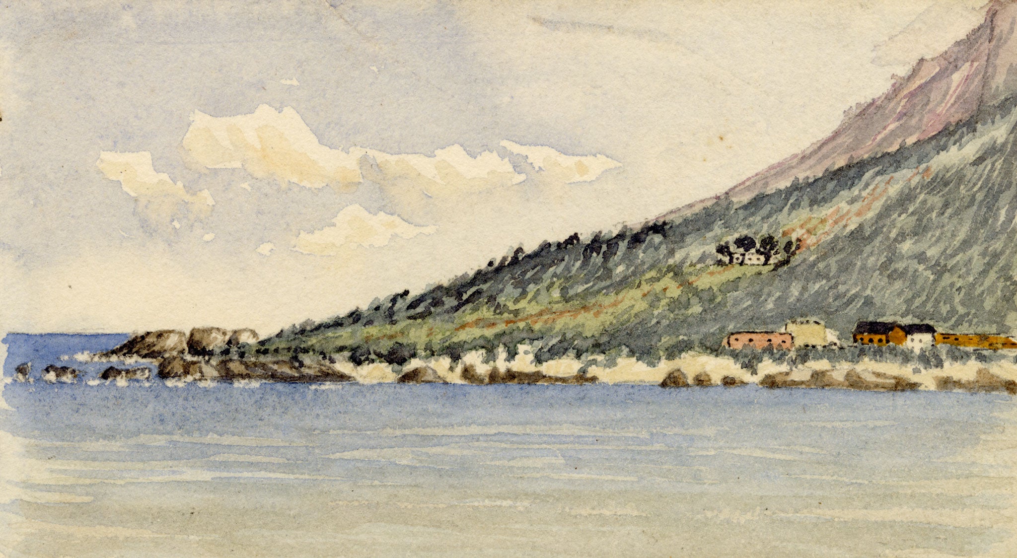 Cmdr Alfred Causton RN, Simon's Bay, Cape of Good Hope (South Africa)–1870 painting