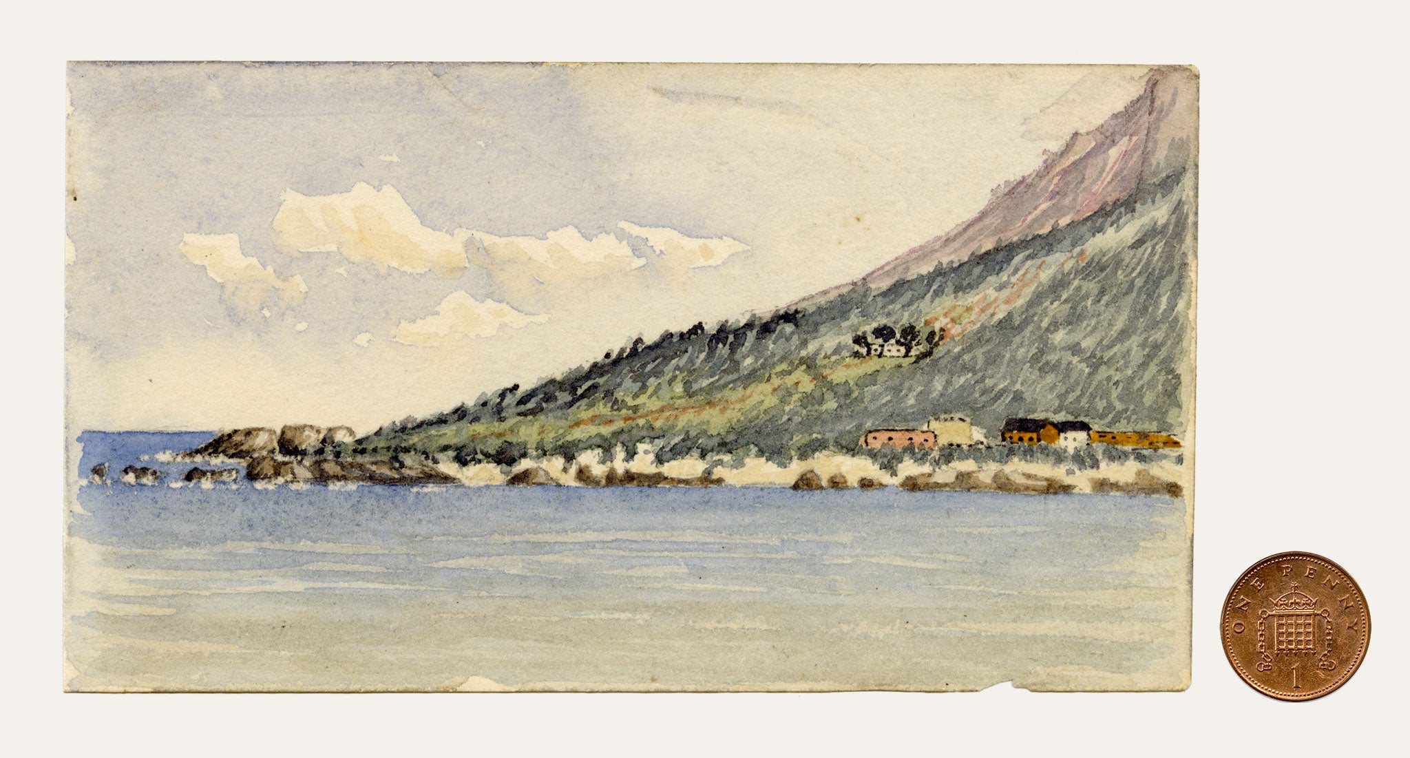 Cmdr Alfred Causton RN, Simon's Bay, Cape of Good Hope (South Africa)–1870 painting