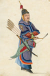 Canton School, Qing Dynasty Archer Soldier – 18th-century gouache painting