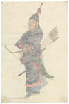 Canton School, Qing Dynasty Archer Soldier – 18th-century gouache painting