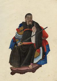 Canton School, Taoist Warrior Deity Zhenwu – 18th-century gouache painting