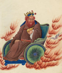 Canton School, Taoist Deity Wang Lingguan – 18th-century gouache painting