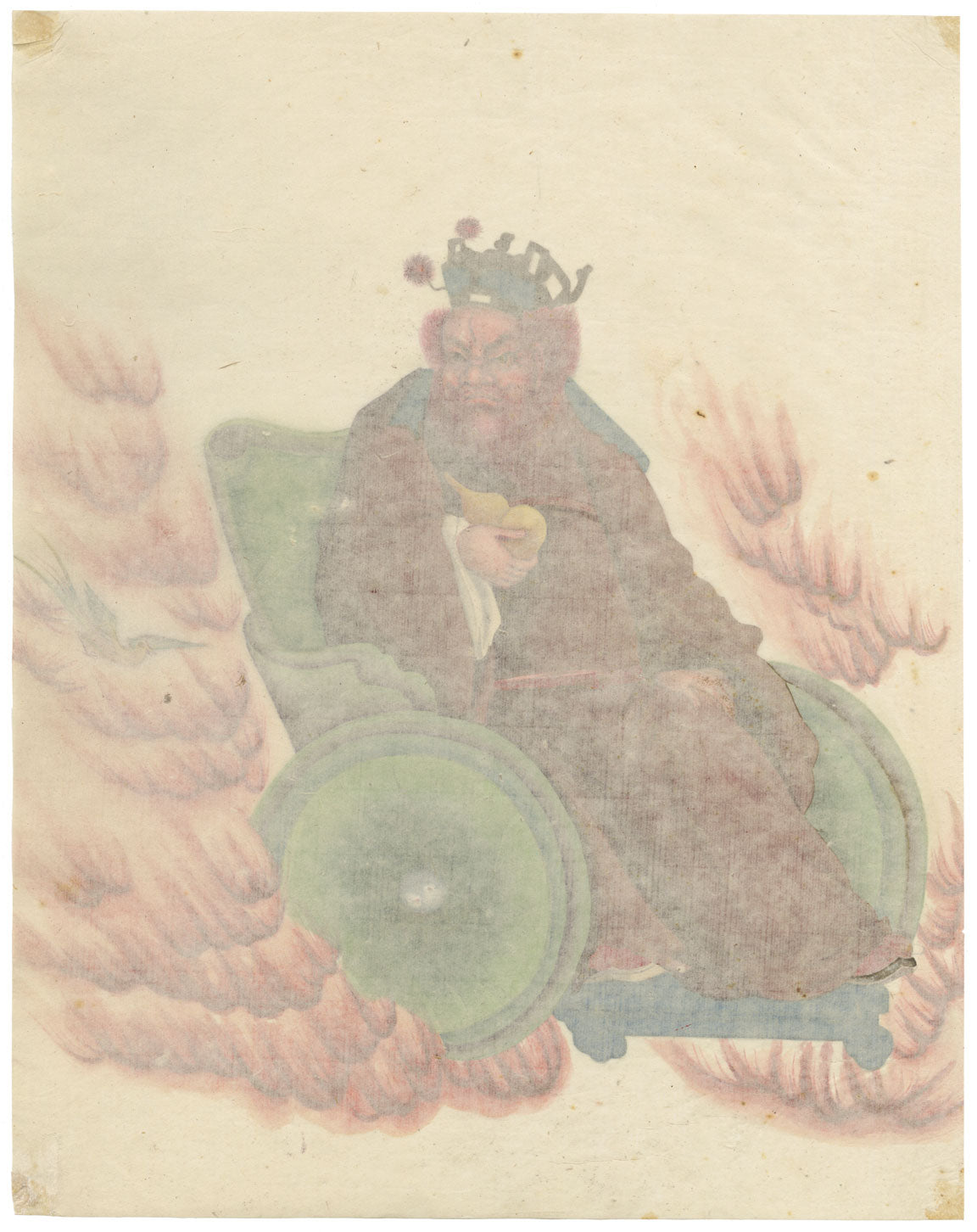 Canton School, Taoist Deity Wang Lingguan – 18th-century gouache painting