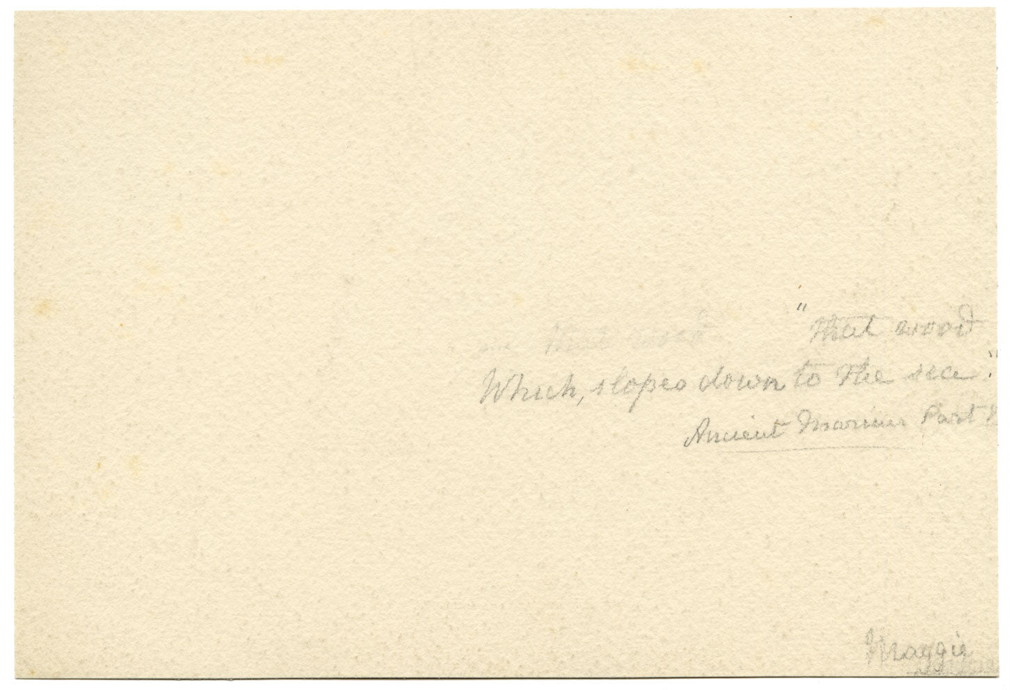 Keswick Sketching Club, Wood that Slopes down to the Sea 'Ancient Mariner' – 1870s watercolour painting