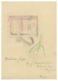 Keswick Sketching Club, Venetian Blue Murano Glass Study – 1880 watercolour painting