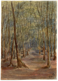 Constance Maria Stopford née Hammersley, Woods, Bad Homberg, Germany – 1880s watercolour painting