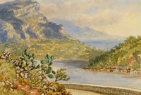 Constance Maria Stopford née Hammersley, Villa Franca Bay, Villefranche, French Riviera – 1895 watercolour painting