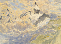 Constance Maria Stopford née Hammersley, Bernina Range, Engadine Mountains, Swiss Alps – 1880s watercolour painting