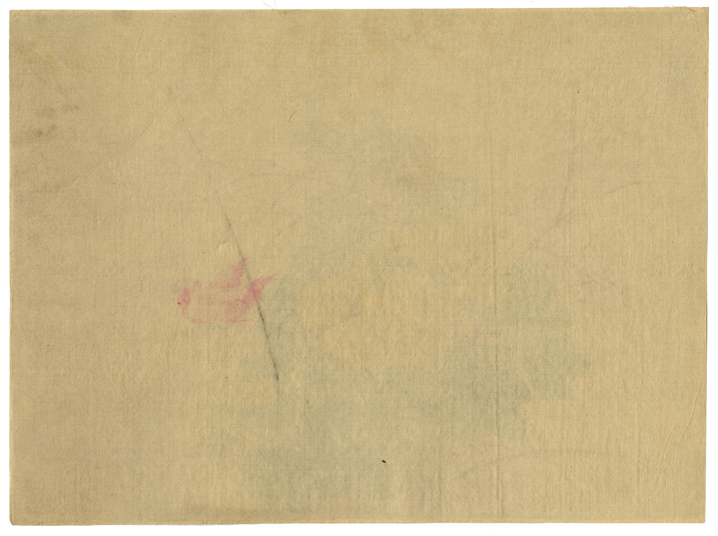 Japanese School, Morning Glory Flower with Rosefinch Bird – c.1847 ink & colour on silk