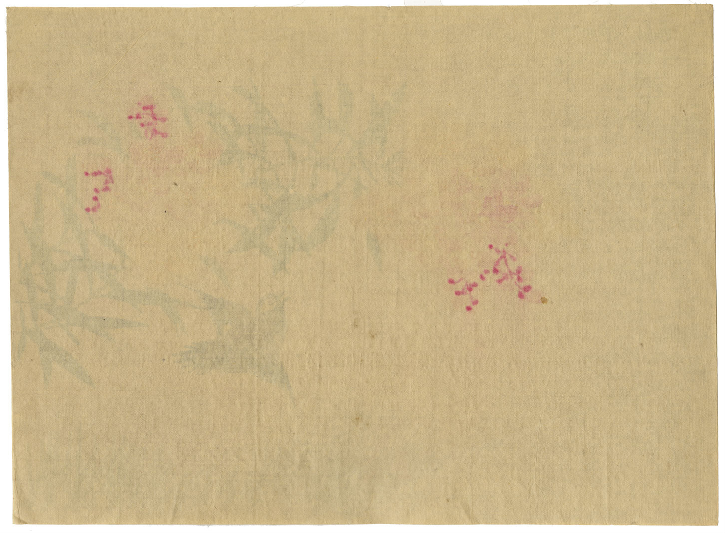 Japanese School, Plum Blossom with Sparrow Bird – c.1847 ink & colour on silk