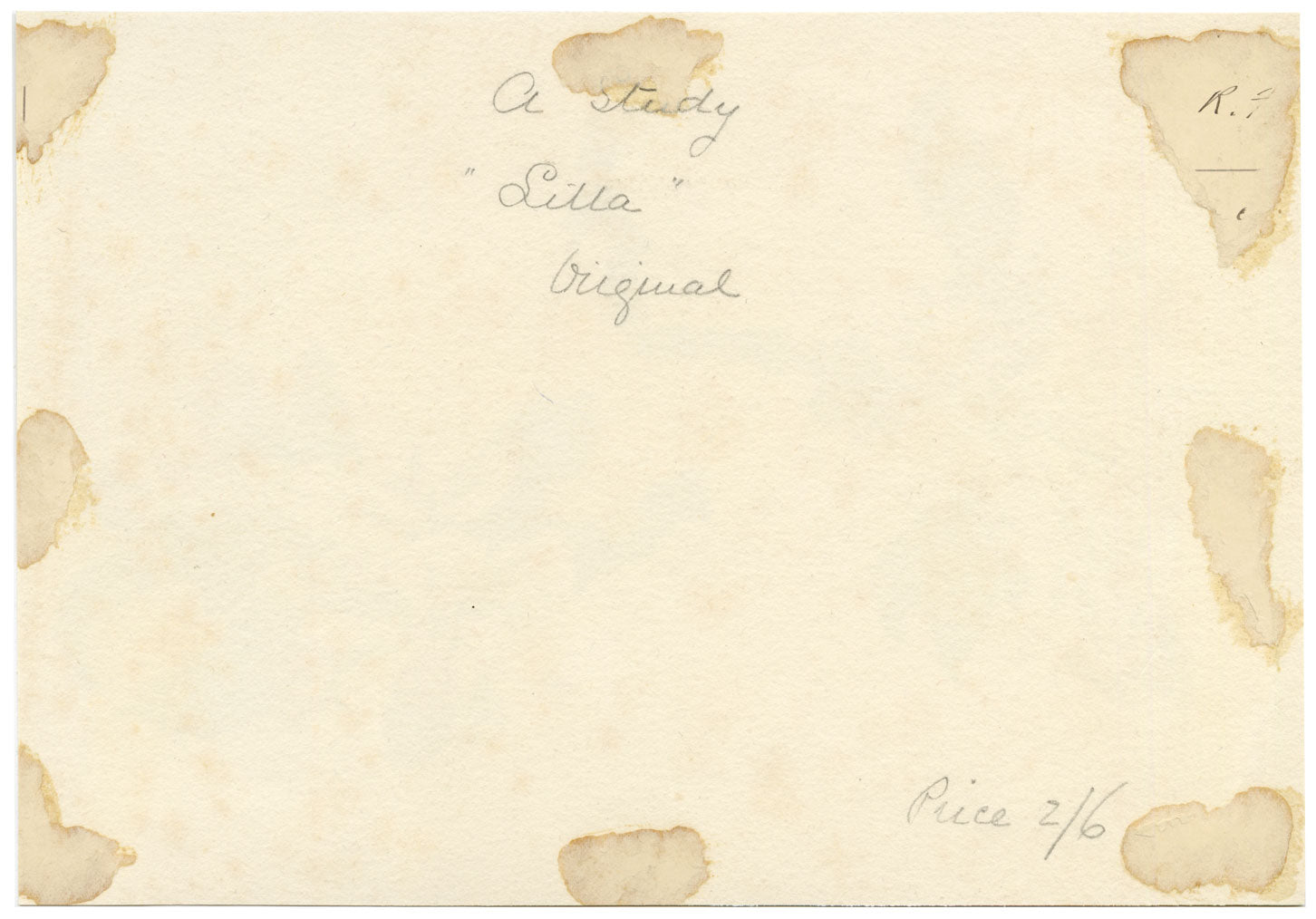 Lilla S., Apple Blossom Study – c.1882 watercolour painting