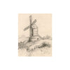 C.H., Windmill in Miniature – Late 19th-century graphite drawing