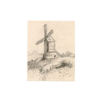 C.H., Windmill in Miniature – Late 19th-century graphite drawing