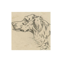 Style of Sir Edwin Landseer RA, Irish Setter Dog Head in Miniature – Late 19th-century graphite drawing