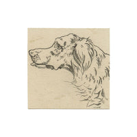 Style of Sir Edwin Landseer RA, Irish Setter Dog Head in Miniature – Late 19th-century graphite drawing