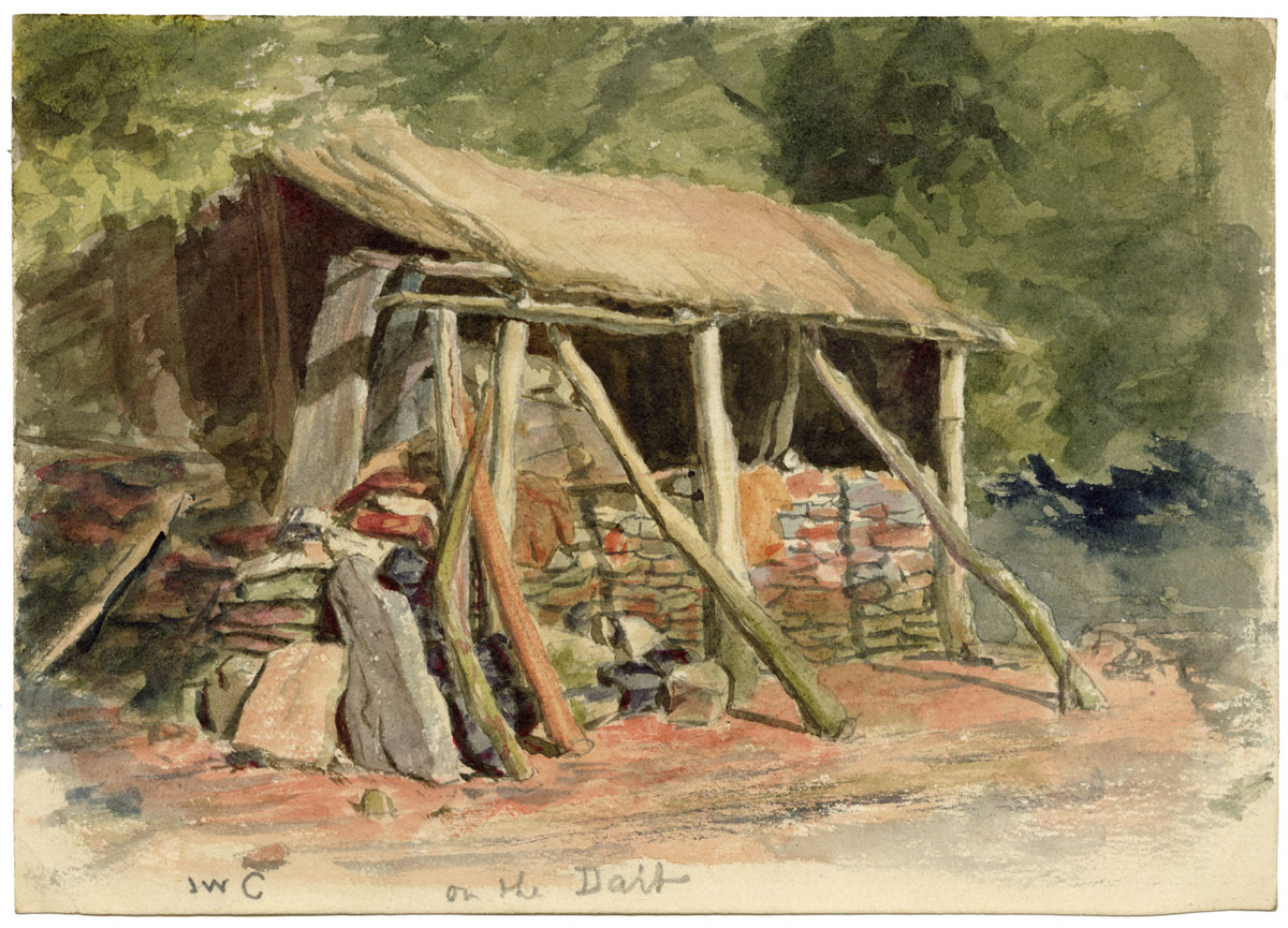 J.W.C., On the River Dart, Devon – Late 19th-century watercolour painting