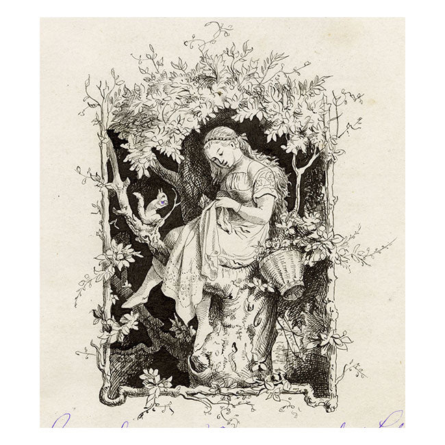 Anon., Fairy Tale Illustration after August Gaber – 1878 pen & ink drawing