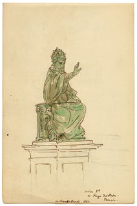 Mary Elizabeth Crawhall, Perugino's House, 18 Via Deliziosa, Perugia, Italy – 1889 watercolour painting