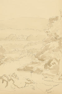 Mary Elizabeth Crawhall, Barden Tower, Wharfedale, North Yorkshire – 1898 watercolour painting