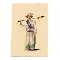 Indian Company School, Set of 8 Trades & Occupations of India – 19th-century watercolour painting