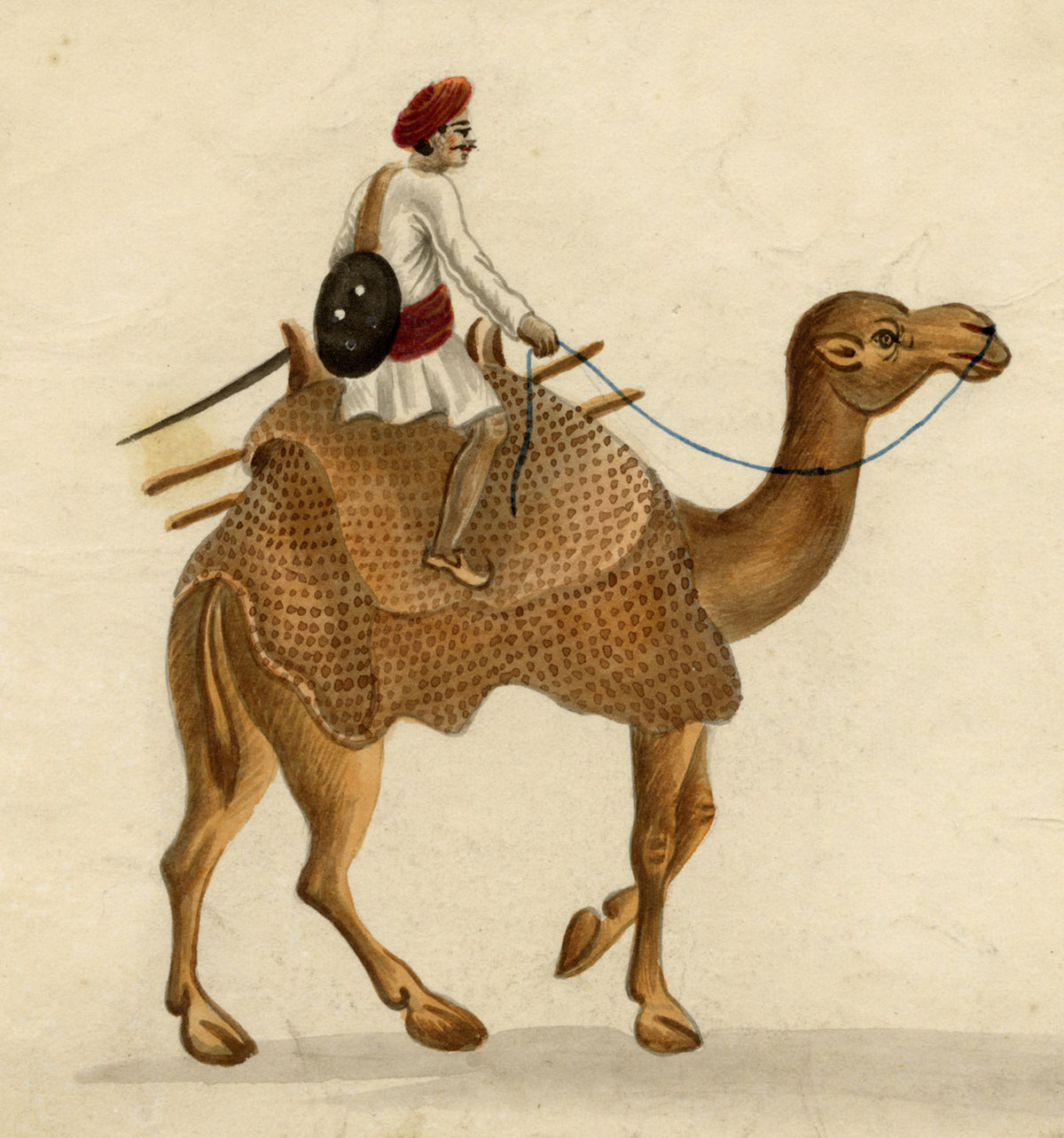 Indian Company School, A Sowar Camel Rider – Early 19th-century watercolour painting