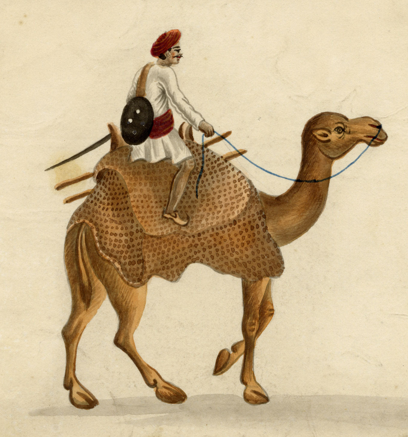 Indian Company School, A Sowar Camel Rider – Early 19th-century watercolour painting
