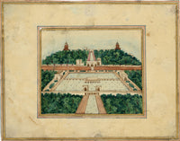Punjab School, Shalimar Gardens, Lahore, Punjab – Early 19th-century watercolour painting