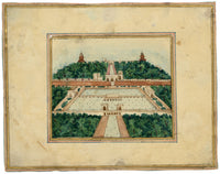 Punjab School, Shalimar Gardens, Lahore, Punjab – Early 19th-century watercolour painting