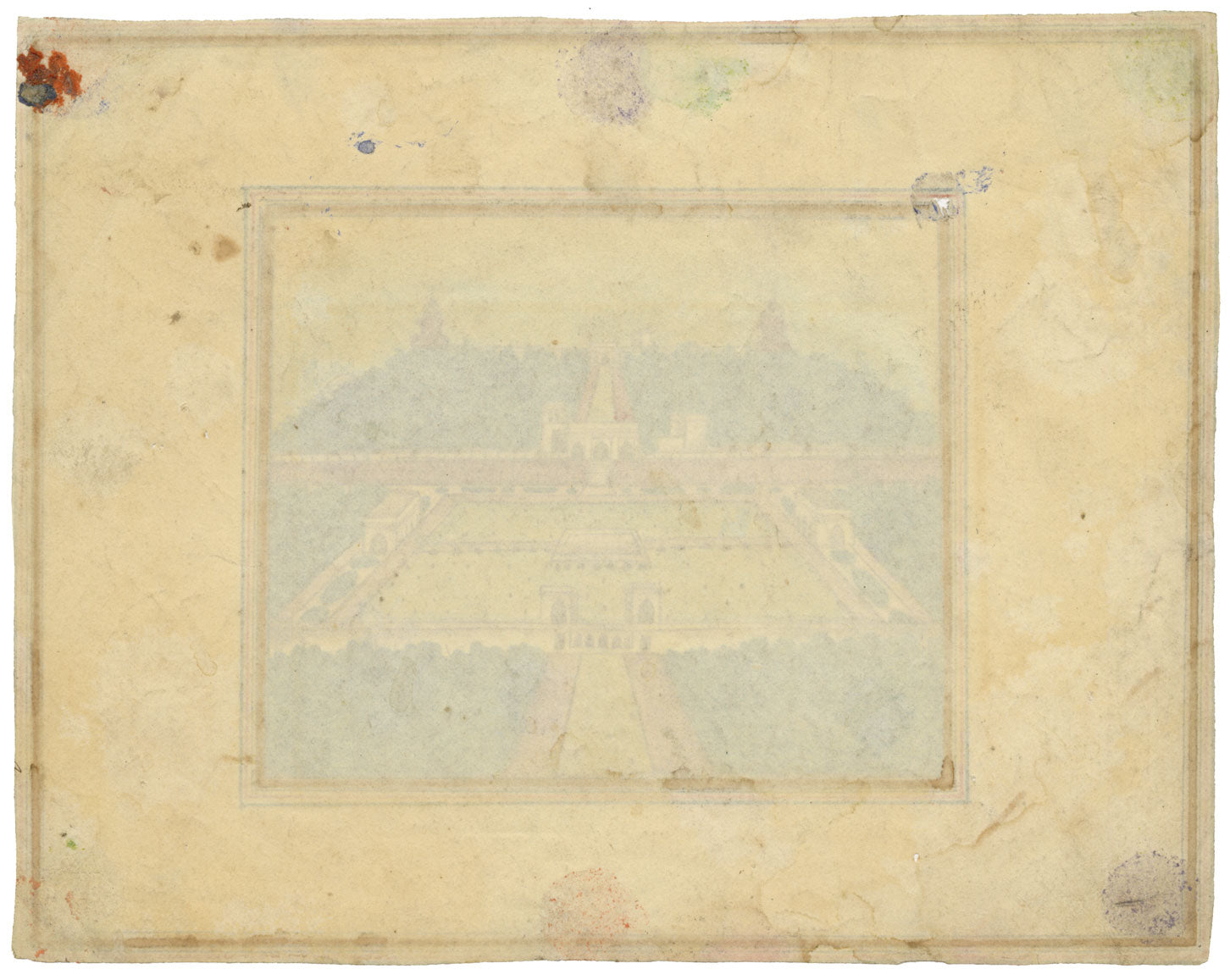 Punjab School, Shalimar Gardens, Lahore, Punjab – Early 19th-century watercolour painting