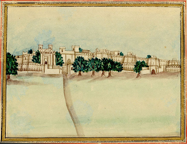 Punjab School, Walled City of Lahore, Punjab – Early 19th-century watercolour painting