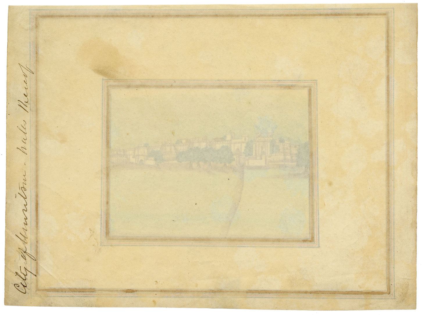 Punjab School, Walled City of Lahore, Punjab – Early 19th-century watercolour painting