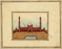 Punjab School, Badshahi Mosque, Lahore, Punjab – Early 19th-century watercolour painting