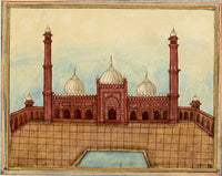 Punjab School, Badshahi Mosque, Lahore, Punjab – Early 19th-century watercolour painting