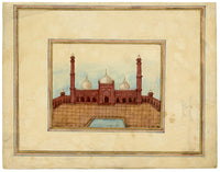 Punjab School, Badshahi Mosque, Lahore, Punjab – Early 19th-century watercolour painting