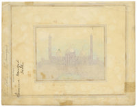 Punjab School, Badshahi Mosque, Lahore, Punjab – Early 19th-century watercolour painting