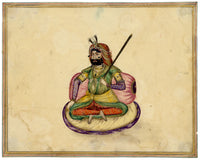 Punjab School, Maharaja Sher Singh – Early 19th-century watercolour painting