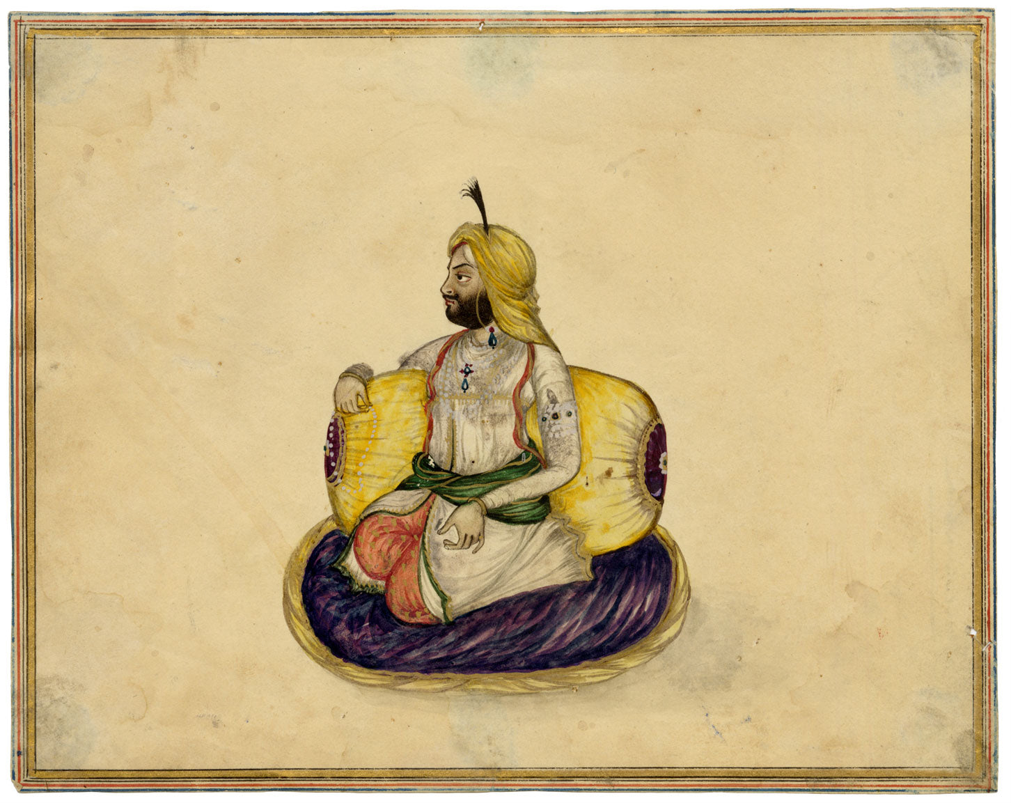 Punjab School, Raja Sher Singh Attariwala – Early 19th-century watercolour painting