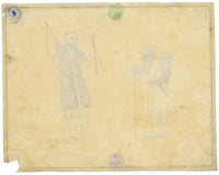 Punjab School, A Mountain Traveller & Hunter Archer – Early 19th-century watercolour painting