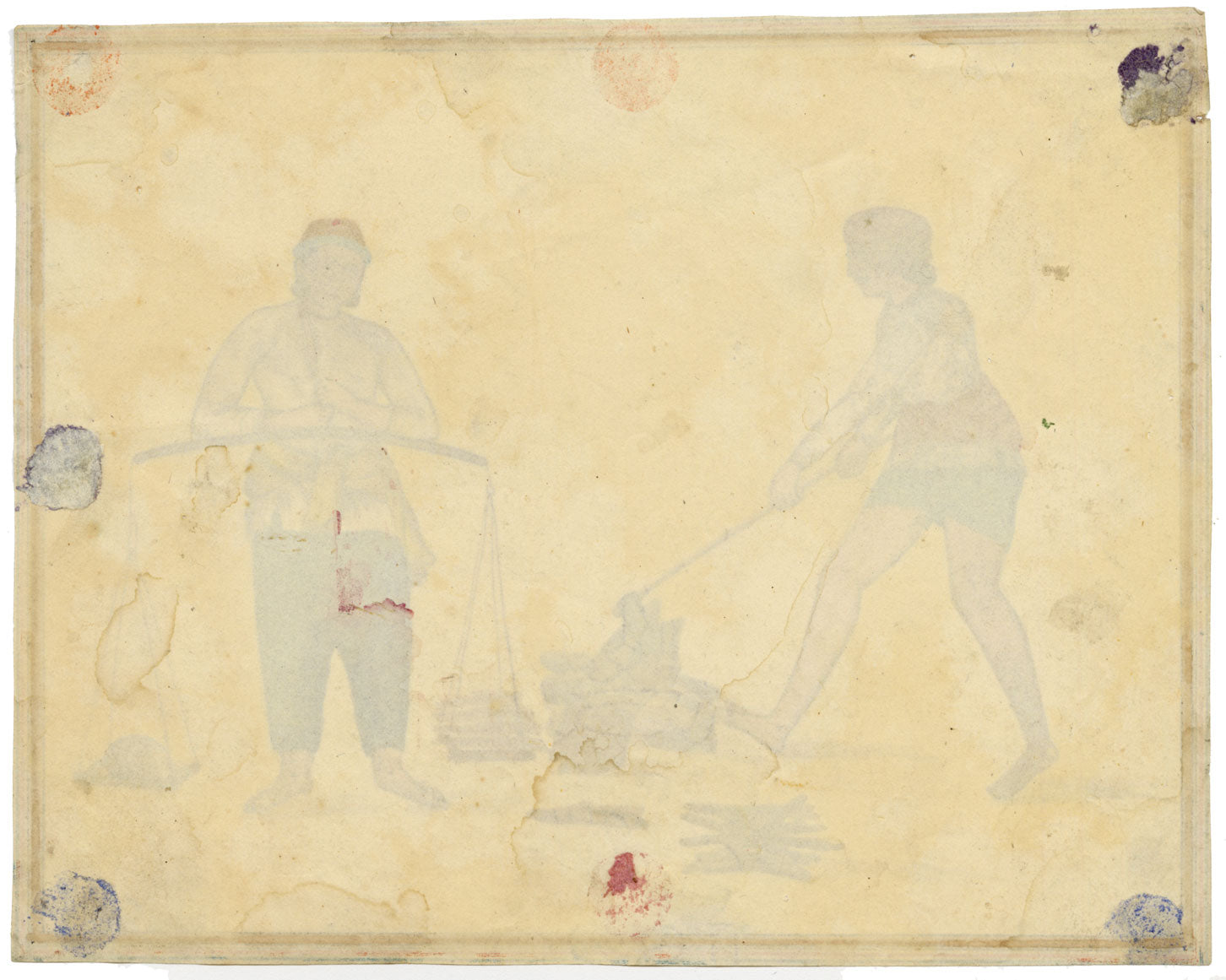Punjab School, A Wood Cutter & Seller – Early 19th-century watercolour painting