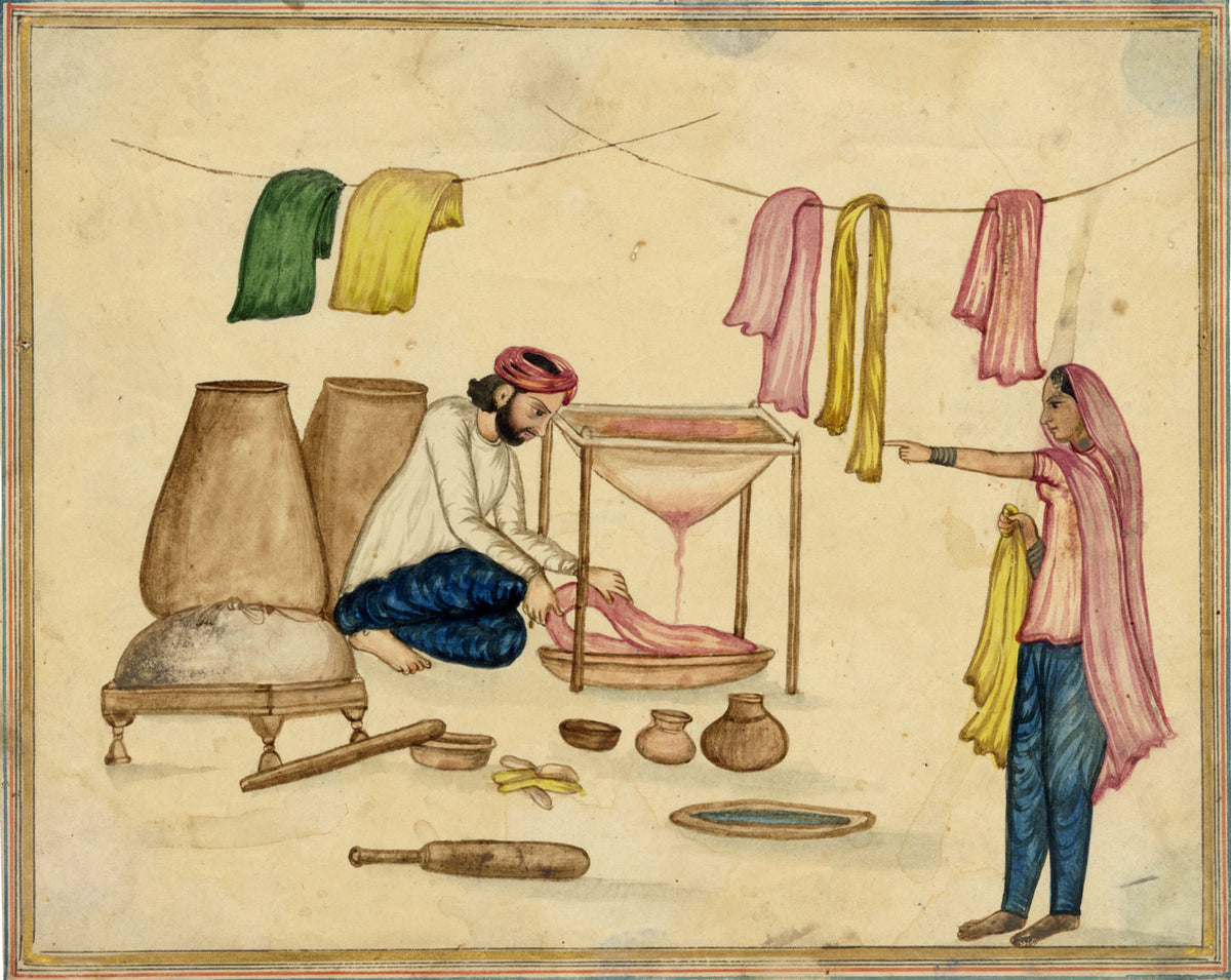 Punjab School, A Dyer of Cloth – Early 19th-century watercolour painting