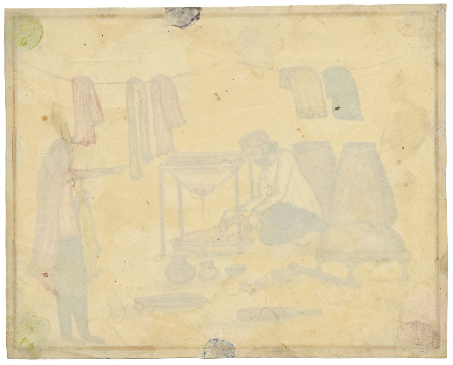 Punjab School, A Dyer of Cloth – Early 19th-century watercolour painting