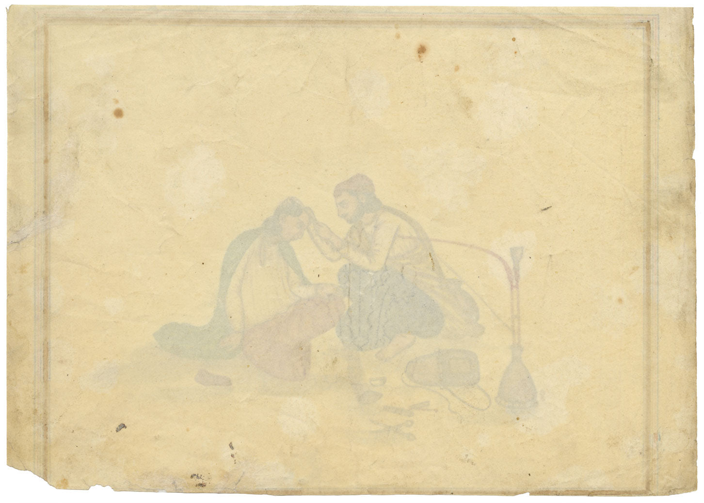 Punjab School, A Barber – Early 19th-century watercolour painting