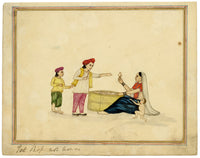 Punjab School, A Women Selling Pots – Early 19th-century watercolour painting