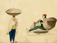 Punjab School, A Cotton Spinner – Early 19th-century watercolour painting