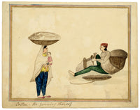 Punjab School, A Cotton Spinner – Early 19th-century watercolour painting