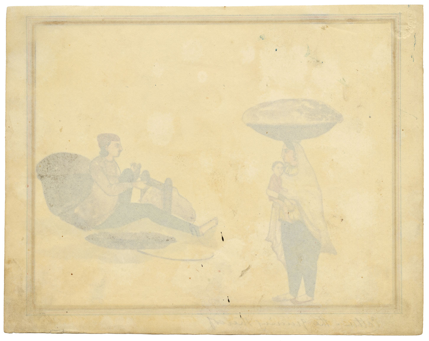 Punjab School, A Cotton Spinner – Early 19th-century watercolour painting