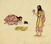 Punjab School, Two Fakirs or Religious Mendicants – Early 19th-century watercolour painting